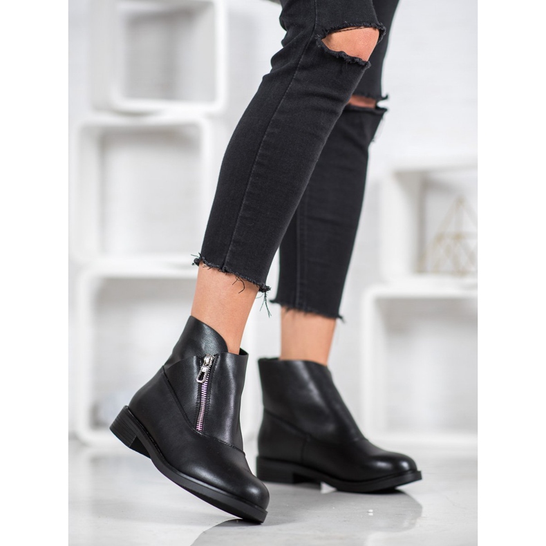 ENPLUS Fashionable boots with a zipper black 1