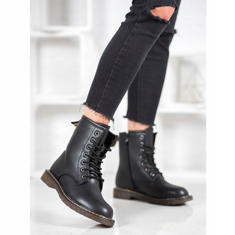 SHELOVET Fashionable Trappers Made of Eco Leather black 1 SHELOVET Fashionable Trappers Made of Eco Leather black 1