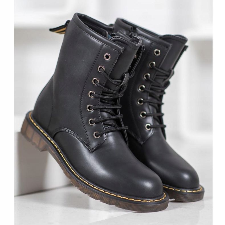 SHELOVET Fashionable Trappers Made of Eco Leather black 2 SHELOVET Fashionable Trappers Made of Eco Leather black 2