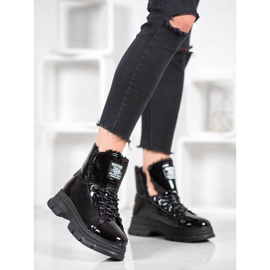 Bella Paris Lacquered Eco-Leather Sneakers black 1 Bella Paris Lacquered Eco-Leather Sneakers black 1