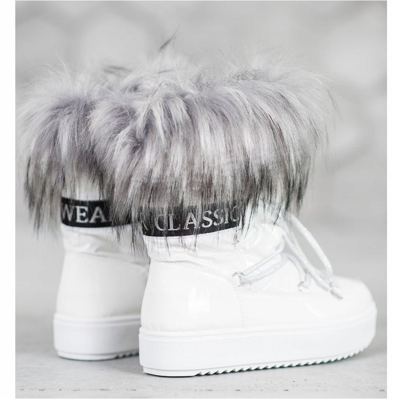 Bella Paris Warm snow boots with fur white 1