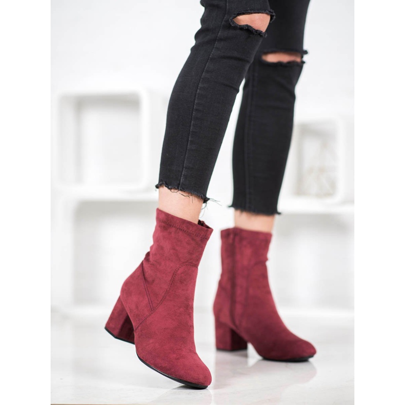 J. Star Classic burgundy boots red 2