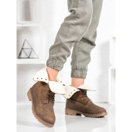 Super Me Lace-up boots khaki green 1