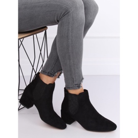 Black Chelsea boots with wide heels B-6858 Black 1 Black Chelsea boots with wide heels B-6858 Black 1