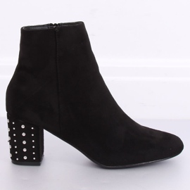 Black high-heeled boots with studs 3098A Black 1