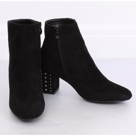 Black high-heeled boots with studs 3098A Black 2