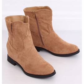 Boots on a hidden wedge beige G-7605 Khaki 1