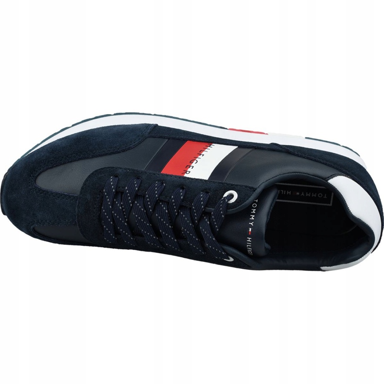 Tommy Hilfiger Corporate Leather Flag Runner M FM0FM02380 403 navy blue 2