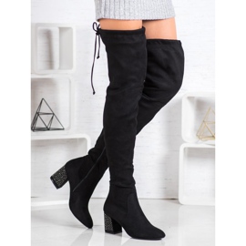 Super Mode High Boots With Decorative Heel black 2