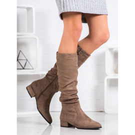 Super Mode Classic Beige Boots brown multicolored 1