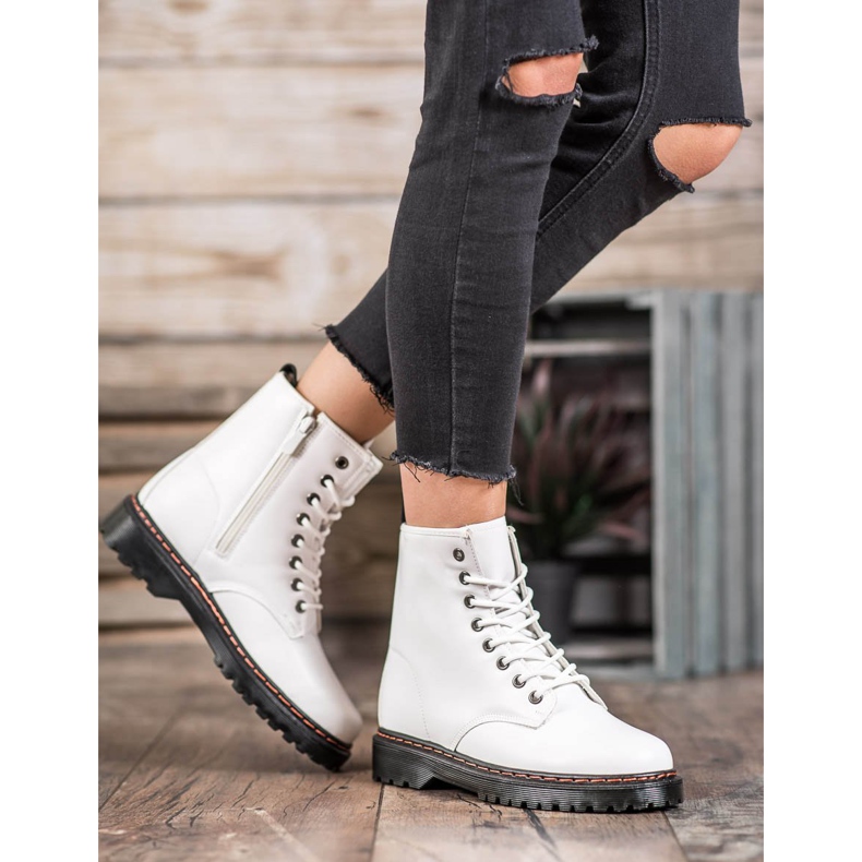 SHELOVET White Workers With Eco Leather 1