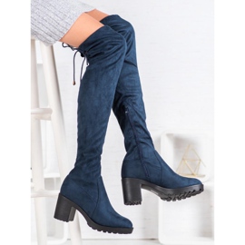 Small Swan Suede Musketeers On A Pillar blue 2