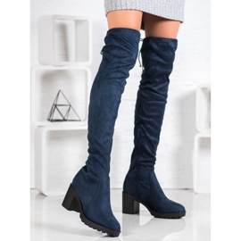 Small Swan Suede Musketeers On A Pillar blue 1