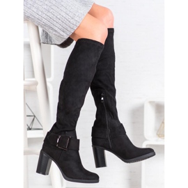 Super Mode Elegant Boots With Buckle black 2