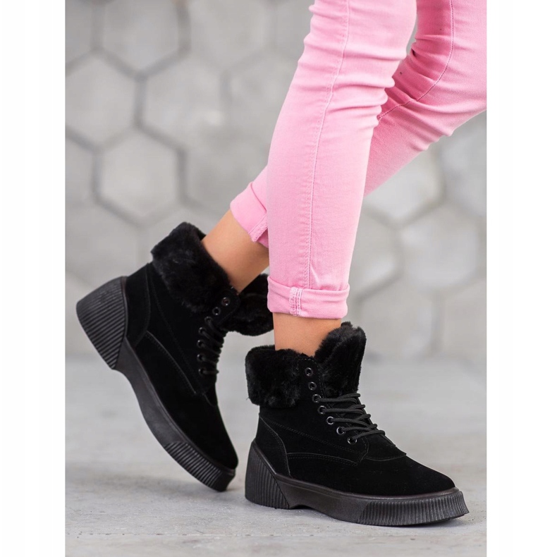 SHELOVET Fashionable Taperki On The Platform black 1