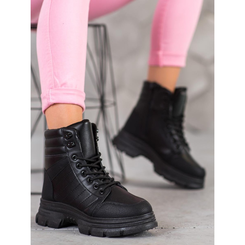 SHELOVET Black Fashion Shoes 1