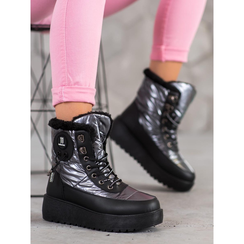 Bella Paris Fashionable snow boots grey 1