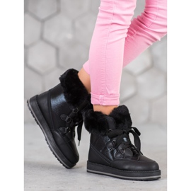 Muto Shiny snow boots black 1