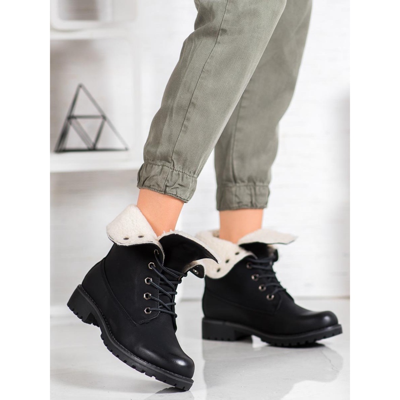 SHELOVET Hiking Boots With Roll Up Shank black 1