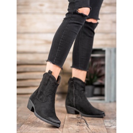 Seastar Warm cowboy boots on high heels black 1 Seastar Warm cowboy boots on high heels black 1