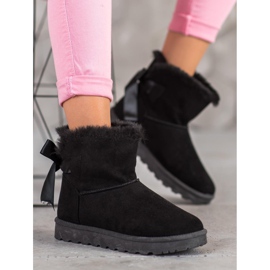 SHELOVET Warm Mukluki With A Bow black 2