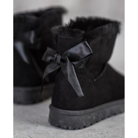 SHELOVET Warm Mukluki With A Bow black 1