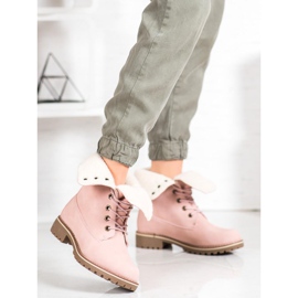 SHELOVET Hiking Boots With Roll Up Shank pink 2