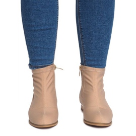 Elegant material boots 26003 Beige 1