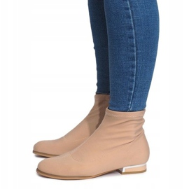 Elegant material boots 26003 Beige 2