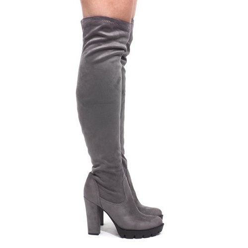 Extra High Boots On A Post CD106 Gray grey 1