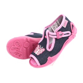 Befado children's shoes 213P112 navy blue pink grey 5