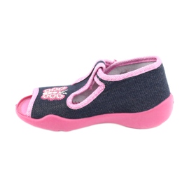 Befado children's shoes 213P112 navy blue pink grey 2