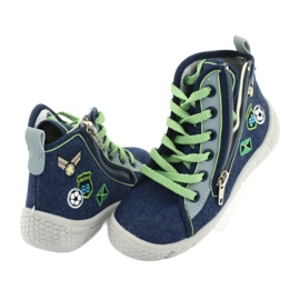 Light Befado children's shoes 547X002 navy blue grey green 4