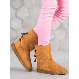 Haver Warm Snow Boots With Bows brown 2