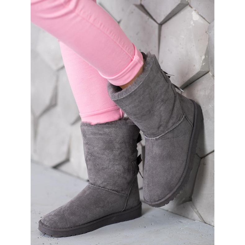 Haver Warm Snow Boots With Bows grey 1