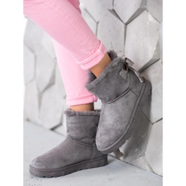 SHELOVET Warm Mukluki With A Bow grey 1