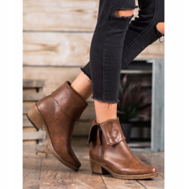 Kylie Cowboy boots with a roll up upper brown 1