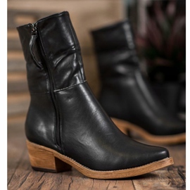 Kylie Cowboy boots with a roll up upper black 1