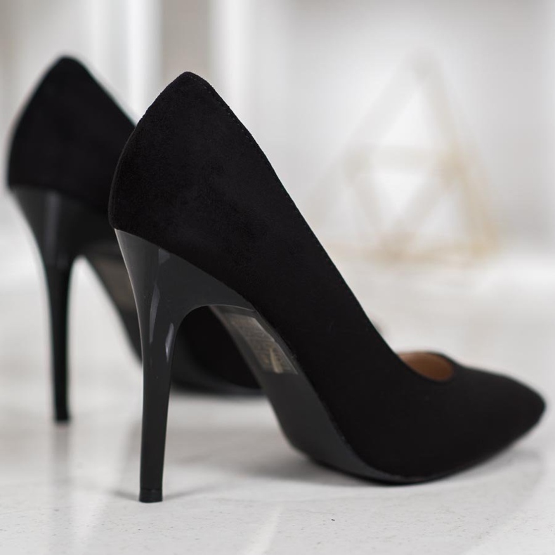 R'S Suede heels black 1