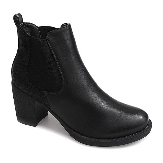 Boots On Heel With Elastic 1227 Black 2