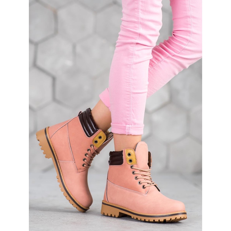 SHELOVET Warm Hiking Boots On The Platform pink 2