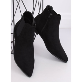Black Chelsea boots with almond toes TX-1855 Black 2 Black Chelsea boots with almond toes TX-1855 Black 2