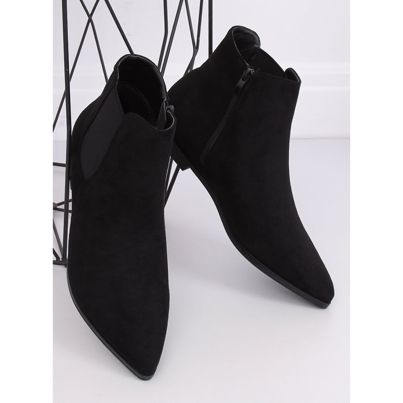 Black Chelsea boots with almond toes TX-1855 Black 2 Black Chelsea boots with almond toes TX-1855 Black 2
