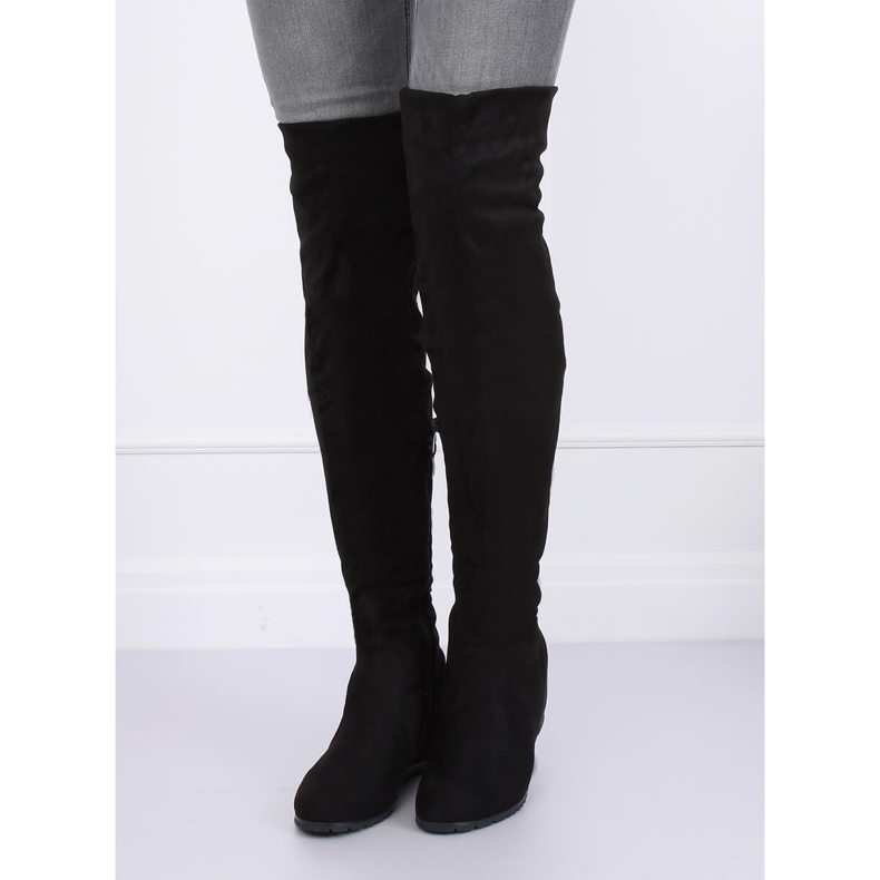 Black PE108 Black wedge boots 1