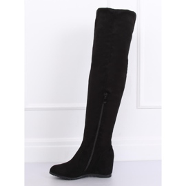 Black PE108 Black wedge boots 2