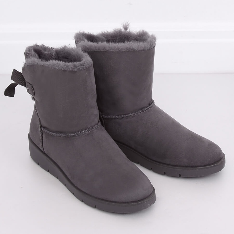 Gray women's snow boots A-3 Gray grey 2