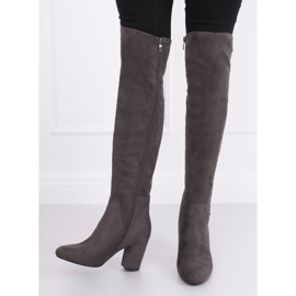Gray Over-knee boots in gray 7539-GG Gray grey 2
