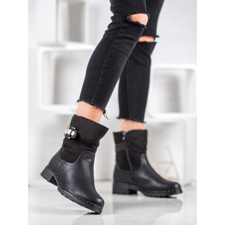 SHELOVET Warm Workers With Sheepskin black 1