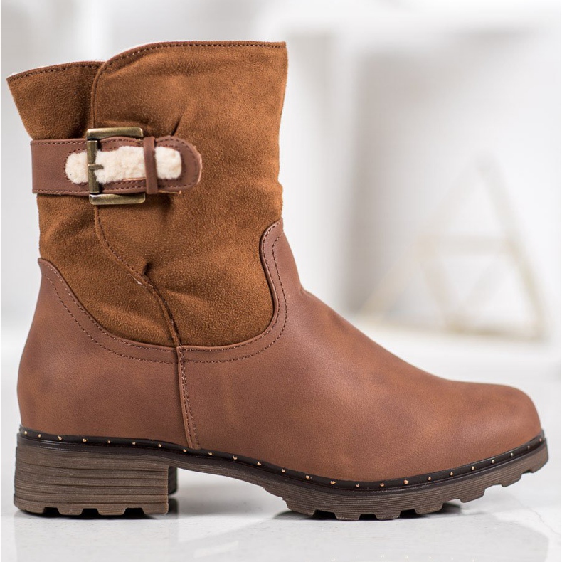 SHELOVET Warm Workers With Sheepskin brown 2