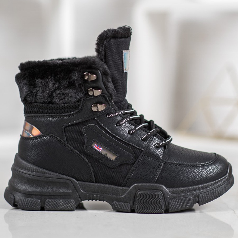 Yes Mile Sneakers With Fur black 2 Yes Mile Sneakers With Fur black 2